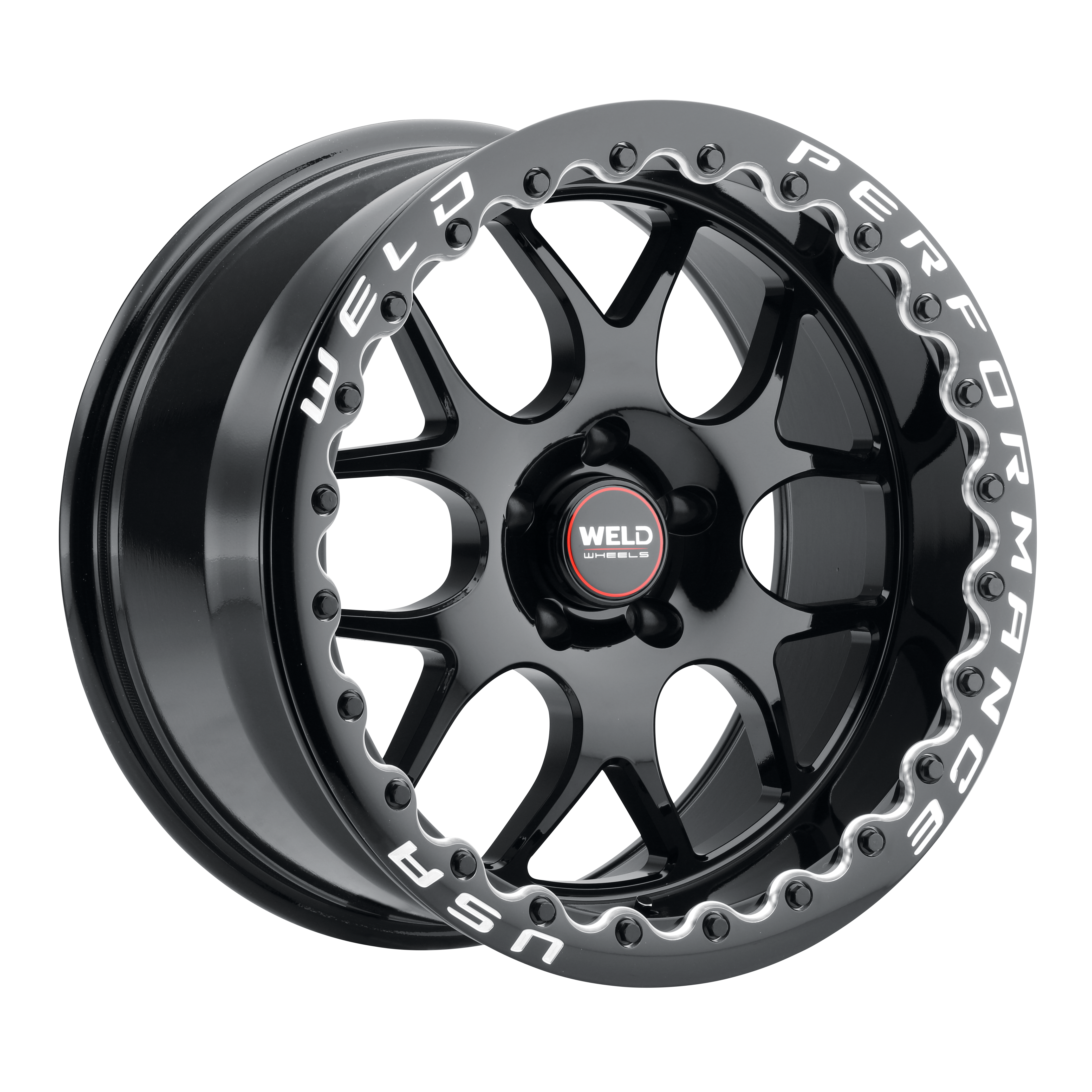 Weld Racing Wheels Solana Beadlock 18x10 +0 Gloss Black 5x114.3 5x4.5 ...